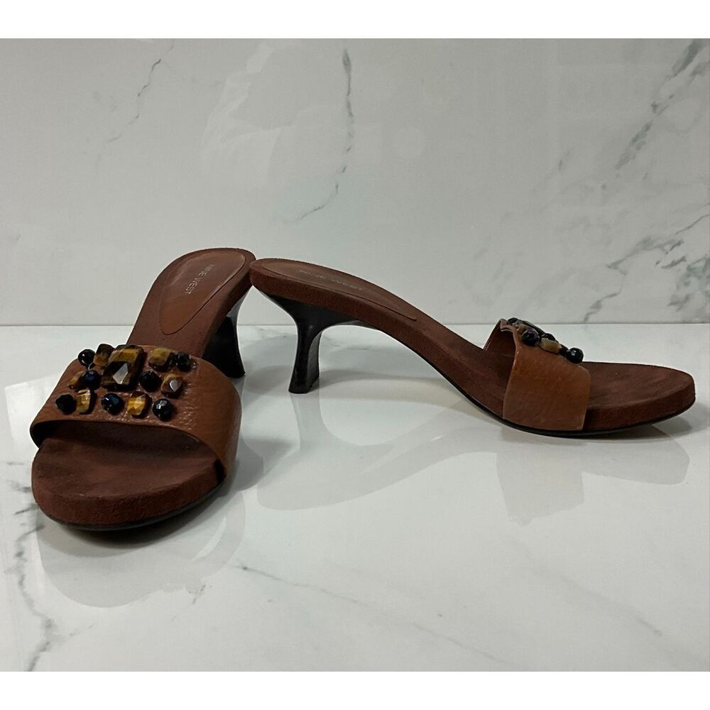 NINE WEST Kitten Heel Sandals